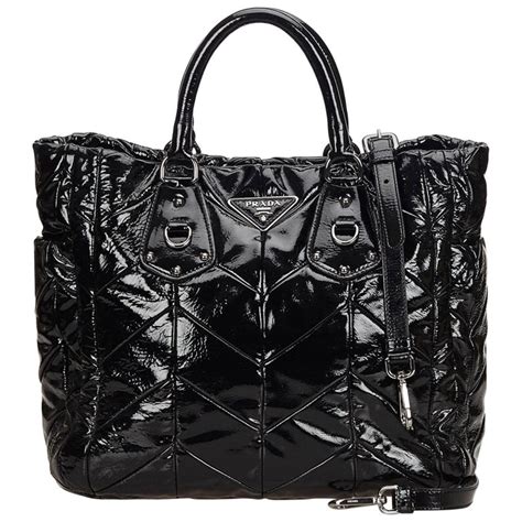 Prada patent leather tote